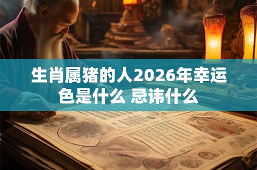 生肖属猪的人2026年幸运色是什么 忌讳什么