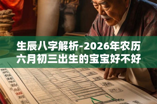 生辰八字解析-2026年农历六月初三出生的宝宝好不好 生辰八字解析-2026年农历六月初三出生的宝宝好不好