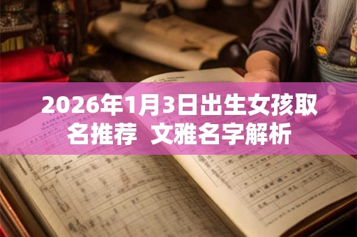 2026年1月3日出生女孩取名推荐  文雅名字解析
