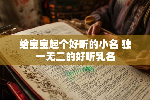 给宝宝起个好听的小名 独一无二的好听乳名 给宝宝起个好听的小名 独一无二的好听乳名