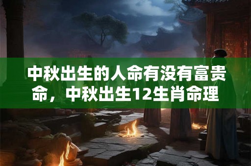 中秋出生的人命有没有富贵命，中秋出生12生肖命理解析！