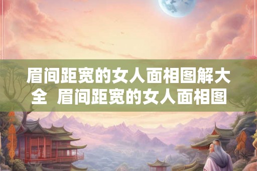 眉间距宽的女人面相图解大全  眉间距宽的女人面相图解大全