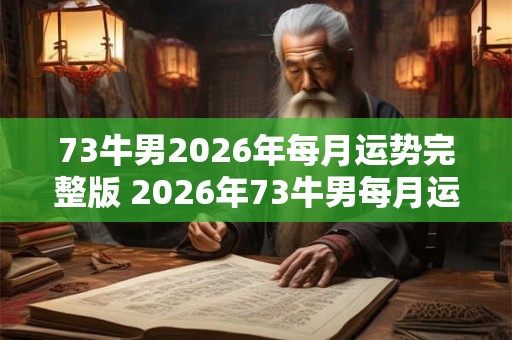 73牛男2026年每月运势完整版 2026年73牛男每月运势如何 73牛男2026年每月运势完整版 2026年73牛男每月运势如何