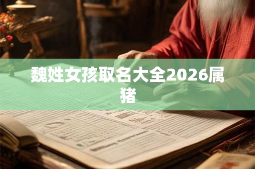 魏姓女孩取名大全2026属猪