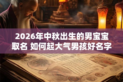 2026年中秋出生的男宝宝取名 如何起大气男孩好名字
