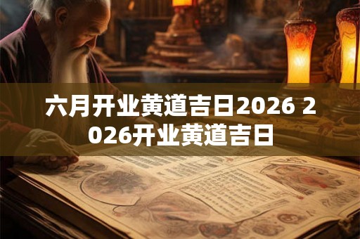 六月开业黄道吉日2026 2026开业黄道吉日