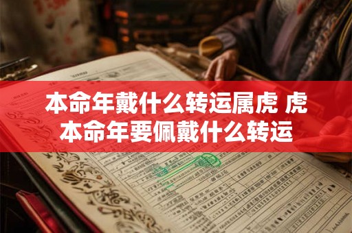本命年戴什么转运属虎 虎本命年要佩戴什么转运