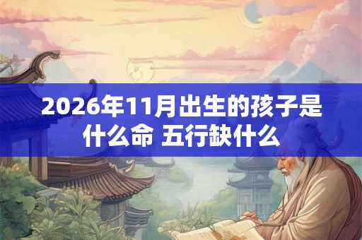 2026年11月出生的孩子是什么命 五行缺什么