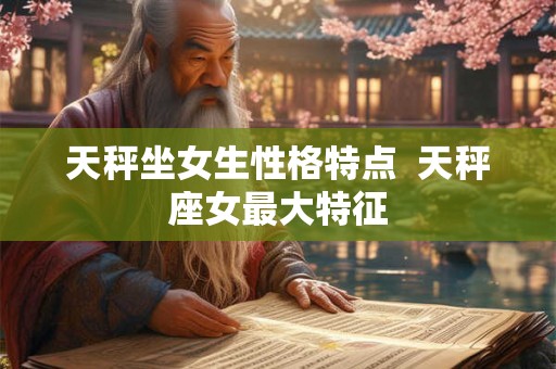 天秤坐女生性格特点  天秤座女最大特征