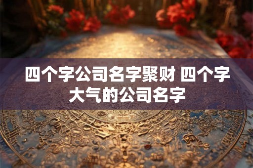 四个字公司名字聚财 四个字大气的公司名字 四个字公司名字聚财 四个字大气的公司名字