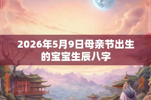 2026年5月9日母亲节出生的宝宝生辰八字
