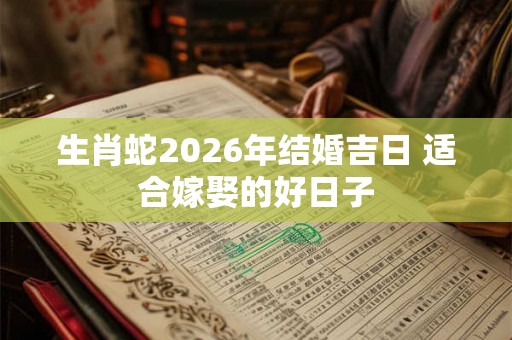 生肖蛇2026年结婚吉日 适合嫁娶的好日子 生肖蛇2026年结婚吉日 适合嫁娶的好日子