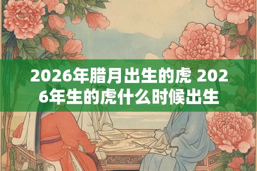 2026年腊月出生的虎 2026年生的虎什么时候出生