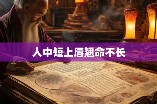 人中短上唇翘命不长
