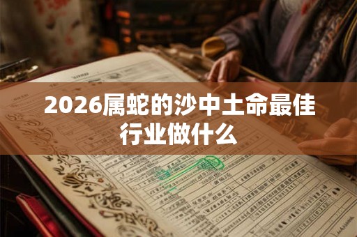 2026属蛇的沙中土命最佳行业做什么