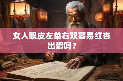 女人眼皮左单右双容易红杏出墙吗？