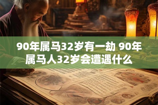 90年属马32岁有一劫 90年属马人32岁会遭遇什么