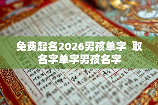 免费起名2026男孩单字 取名字单字男孩名字 免费起名2026男孩单字 取名字单字男孩名字