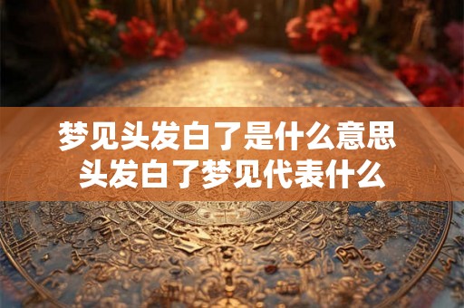 梦见头发白了是什么意思 头发白了梦见代表什么