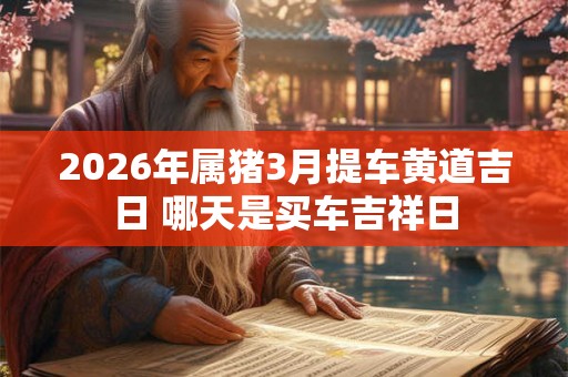 2026年属猪3月提车黄道吉日 哪天是买车吉祥日