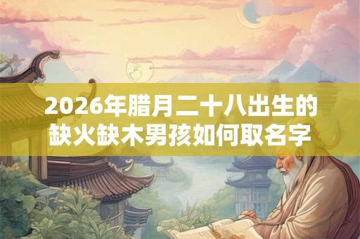 2026年腊月二十八出生的缺火缺木男孩如何取名字