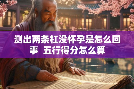 测出两条杠没怀孕是怎么回事  五行得分怎么算