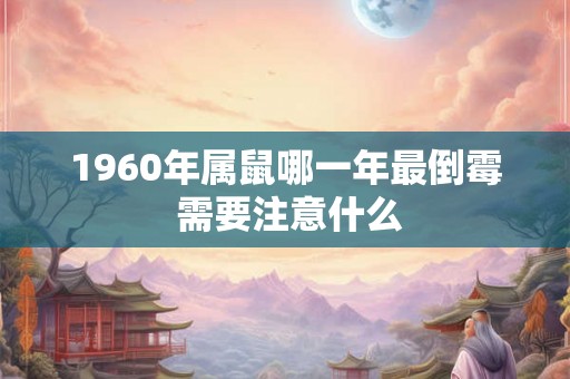1960年属鼠哪一年最倒霉 需要注意什么