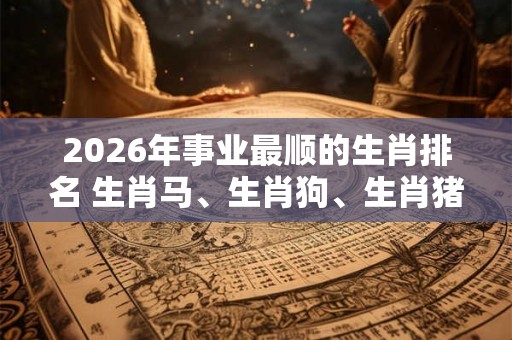 2026年事业最顺的生肖排名 生肖马、生肖狗、生肖猪 2026年事业最顺的生肖排名 生肖马、生肖狗、生肖猪