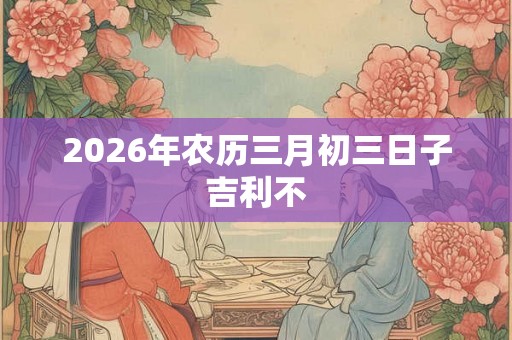 2026年农历三月初三日子吉利不 2026年农历三月初三日子吉利不