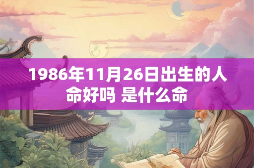 1986年11月26日出生的人命好吗 是什么命 1986年11月26日出生的人命好吗 是什么命
