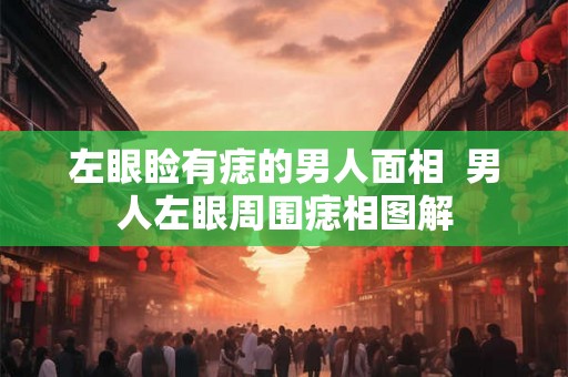 左眼睑有痣的男人面相  男人左眼周围痣相图解