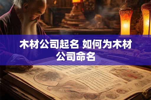 木材公司起名 如何为木材公司命名