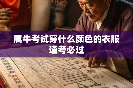 属牛考试穿什么颜色的衣服逢考必过
