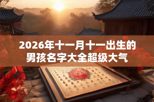 2026年十一月十一出生的男孩名字大全超级大气