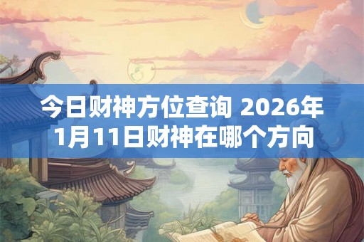 今日财神方位查询 2026年1月11日财神在哪个方向