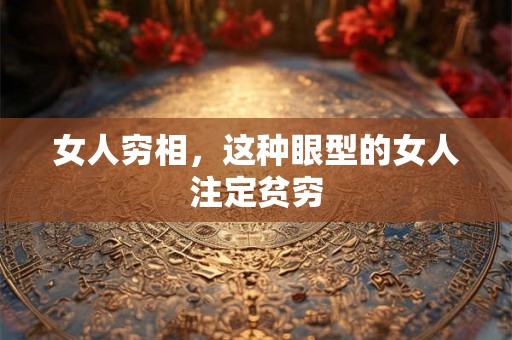 女人穷相，这种眼型的女人注定贫穷