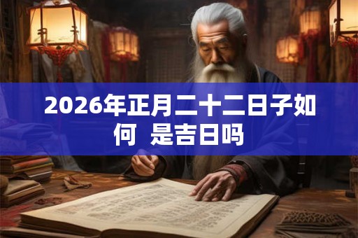 2026年正月二十二日子如何  是吉日吗