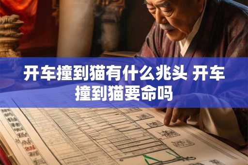 开车撞到猫有什么兆头 开车撞到猫要命吗