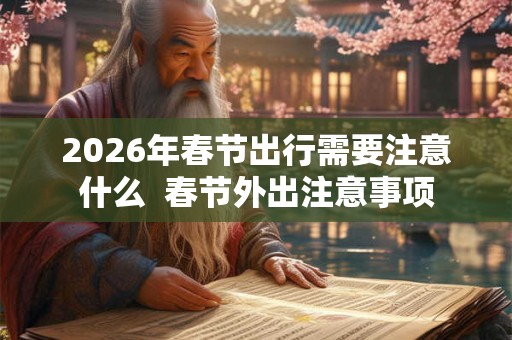 2026年春节出行需要注意什么  春节外出注意事项