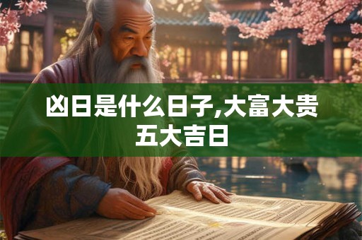 凶日是什么日子,大富大贵五大吉日