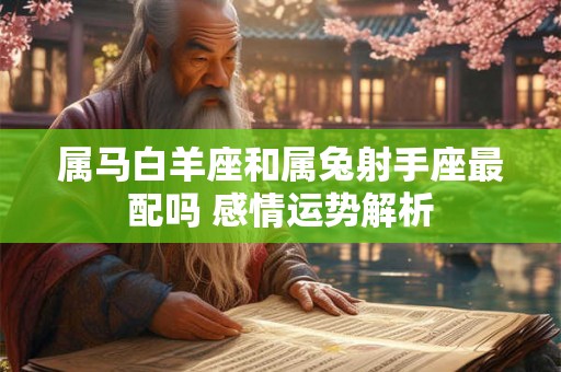 属马白羊座和属兔射手座最配吗 感情运势解析