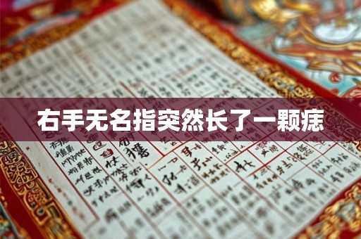 右手无名指突然长了一颗痣