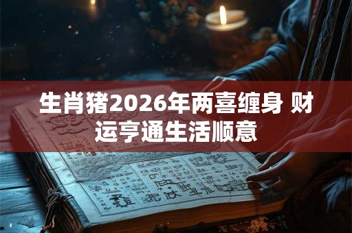 生肖猪2026年两喜缠身 财运亨通生活顺意 生肖猪2026年两喜缠身 财运亨通生活顺意