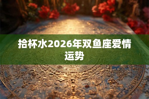 拾杯水2026年双鱼座爱情运势