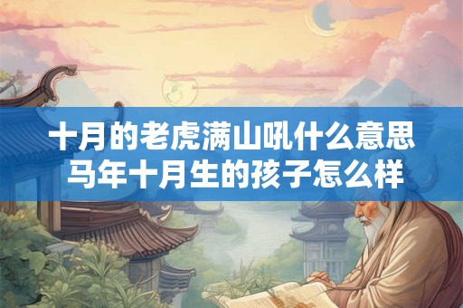 十月的老虎满山吼什么意思 马年十月生的孩子怎么样