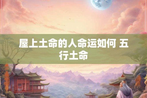 屋上土命的人命运如何 五行土命