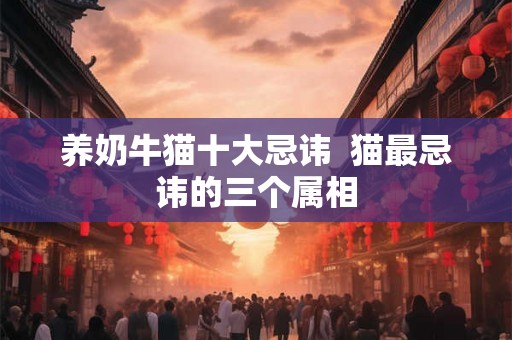 养奶牛猫十大忌讳 猫最忌讳的三个属相 养奶牛猫十大忌讳 猫最忌讳的三个属相