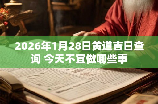 2026年1月28日黄道吉日查询 今天不宜做哪些事