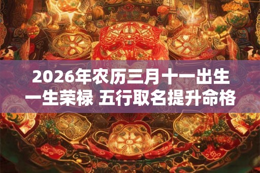 2026年农历三月十一出生一生荣禄 五行取名提升命格