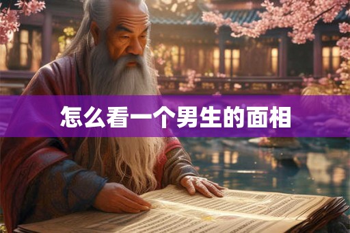 怎么看一个男生的面相